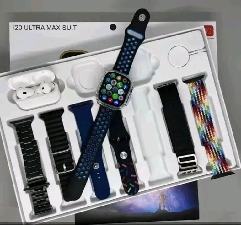 SmartWatch i20 Ultra Gold + Airpods