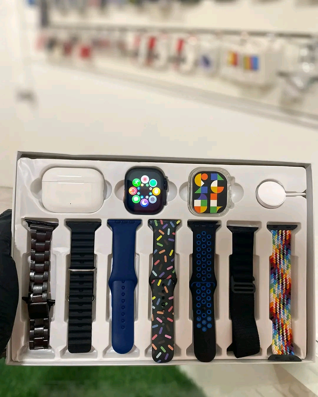 SmartWatch i20 Ultra Gold + Airpods